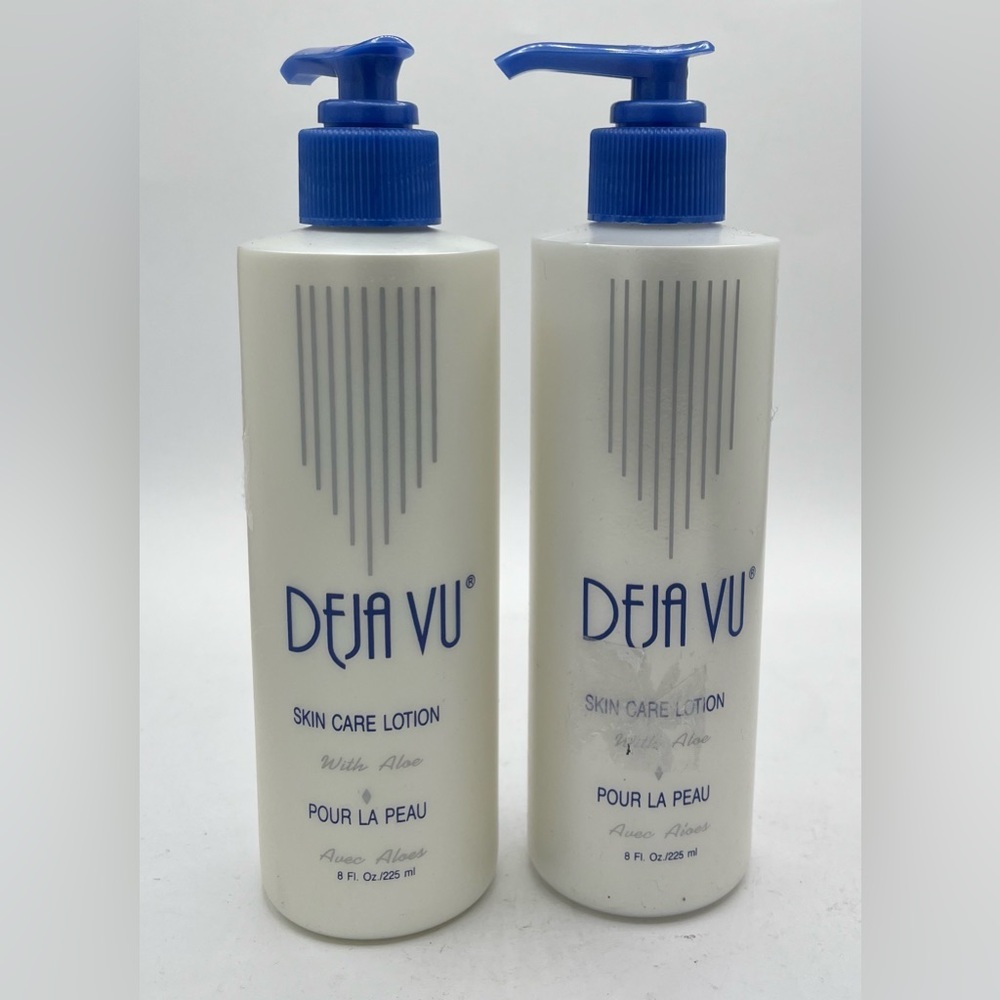 2 NEW Vintage Deja Vu Aloe Vera Skin Care Lotion 8 Fl.‎ Oz ALEC Aloes HTF